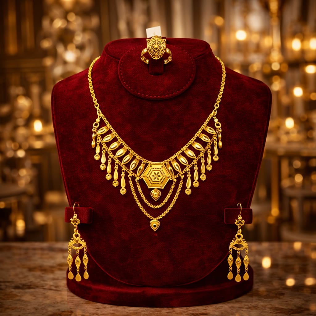 Luxury Gold Layered Necklace Set France | Modern Paris Style Jewelry Gift for Women