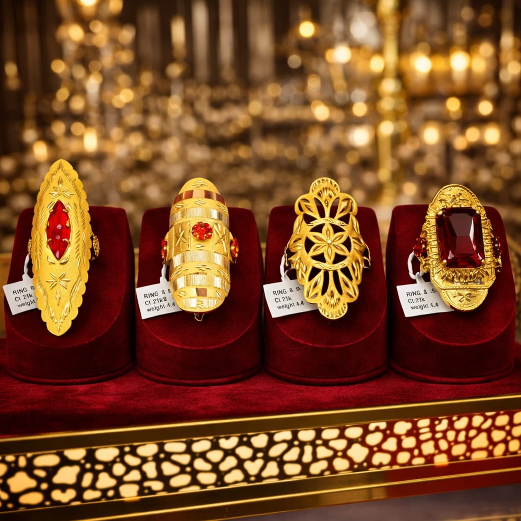 Luxury Gold Statement Rings Set France | Paris Style Bold Jewelry for Women