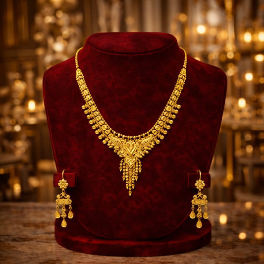 Luxury Gold Necklace Set France | Elegant Paris Style Jewelry Gift for Women